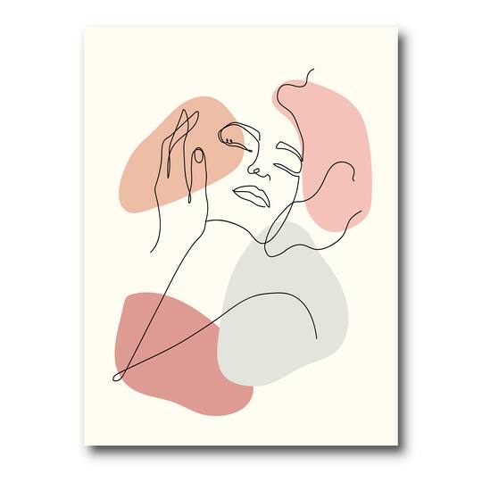 Designart - Continuous Line Portrait of Woman In